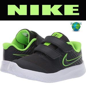 New Nike Toddler Star Runner 2 (TDV) Sizes 5C 6C  AT1803 004 Anthracite/Green